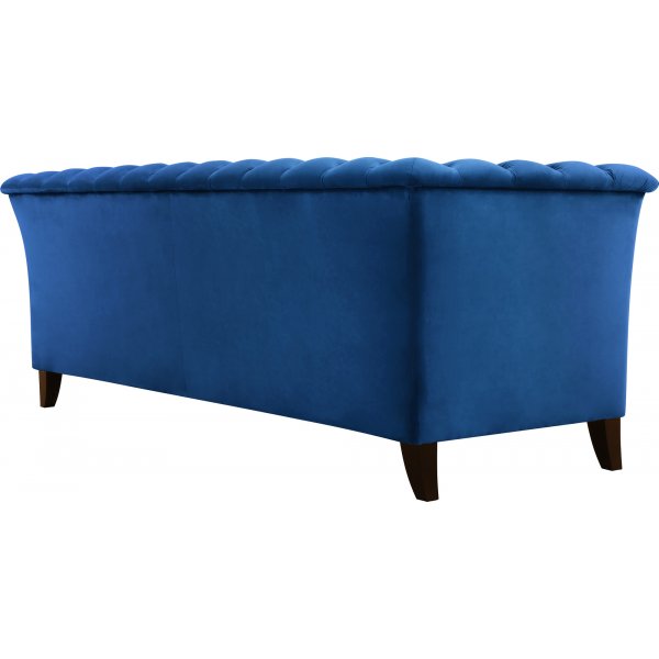 Milton Chesterfield 3-seter sofa - Mørkeblå fløyel + Tekstilrens for møbler Milton Chesterfield 3-seter sofa - Mørkeblå fløyel + Tekstilrens for møbler