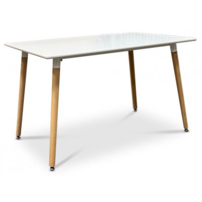 Plaza spisebord 120 cm - Hvit/Tre + Flekkfjerner for mbler