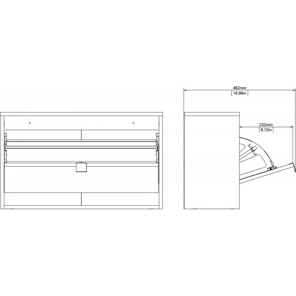 Sko skoskap med 1 rom - Eik/hvit