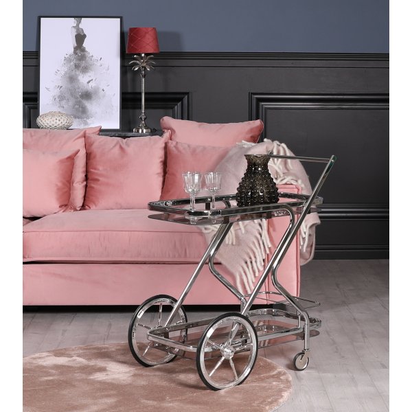 Winchester - Serveringsvogn (krom)