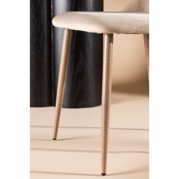 Beige flyels spisestol