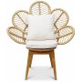 Peacock loungelenestol med pute - Natur