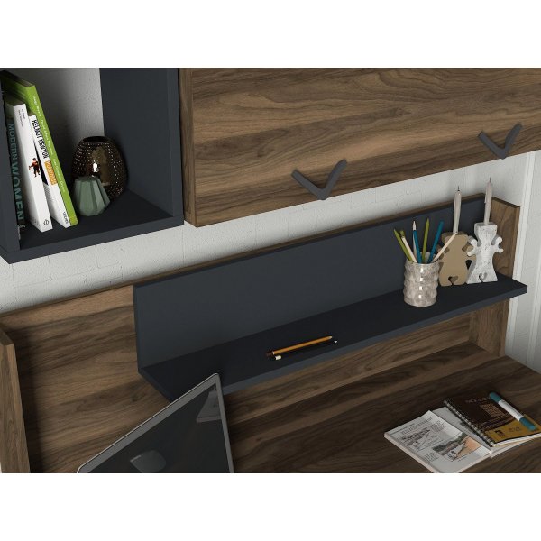 Bumerang skrivebord - Valn�tt/antrasitt