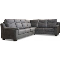 Atlas hjørnesofa med høy rygg (5 personer) - Grå chenille Atlas hjørnesofa med høy rygg (5 personer) - Grå chenille