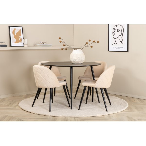 Alice spisestol - Beige flyel