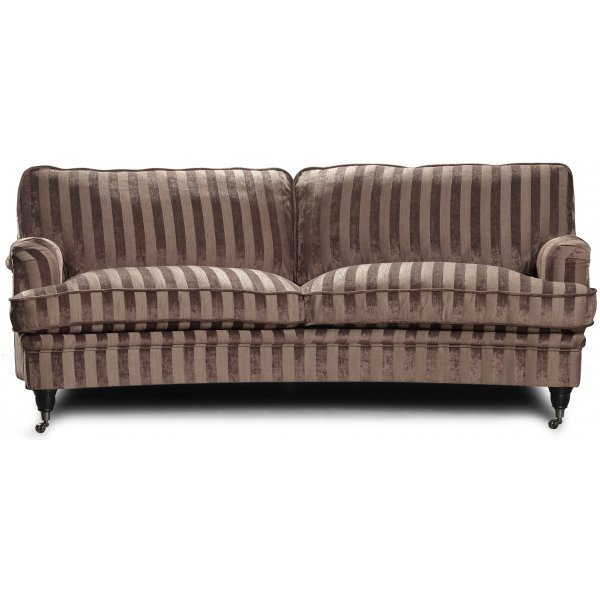 Howard Sir William buet sofa (Dun) - Mobus Chocolate Stripe