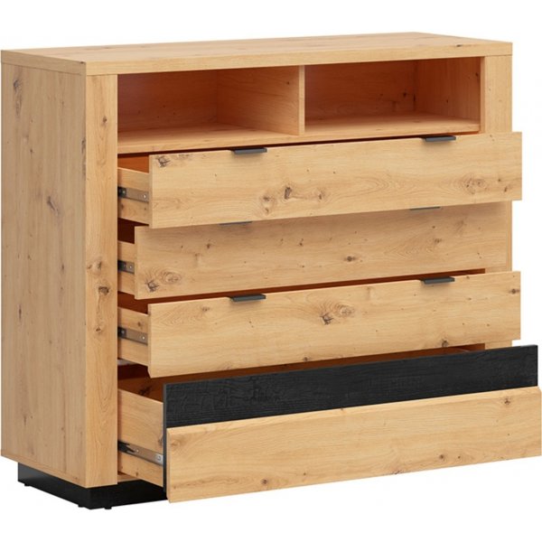 Ostia kommode - Artisan eik/svart eik Ostia kommode - Artisan eik/svart eik