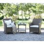 Mercury loungegruppe lenestoler med kvadratisk sidebord - Kunstrotting