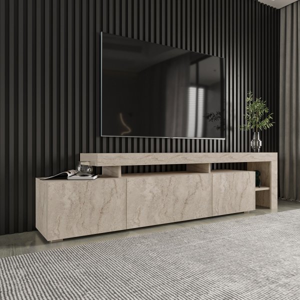 Beliz TV-stativ i travertin - 192 cm