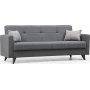 Polya 3-seters sovesofa - Mrkegr