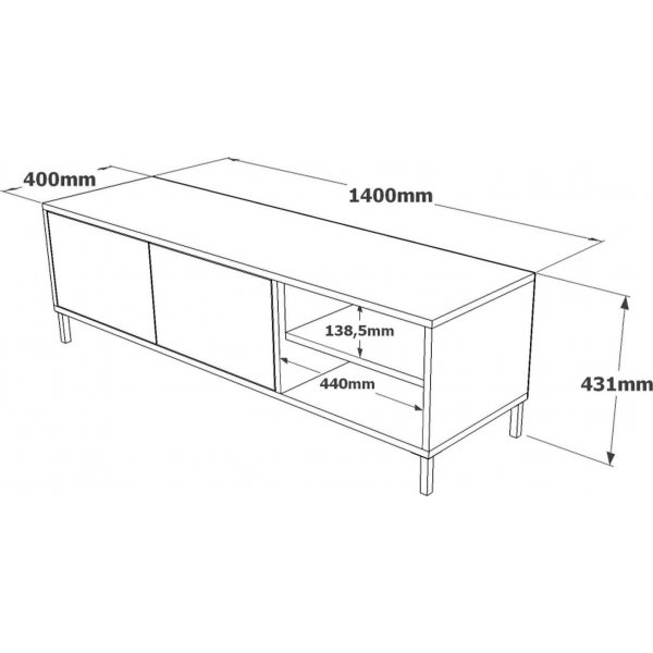 Retro mediebenk 3 - Felt/marmor Retro mediebenk 3 - Felt/marmor