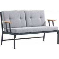 Lotus 2-seters utesofa - Svart/røyk Lotus 2-seters utesofa - Svart/røyk
