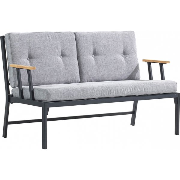 Lotus 2-seters utesofa - Svart/ryk