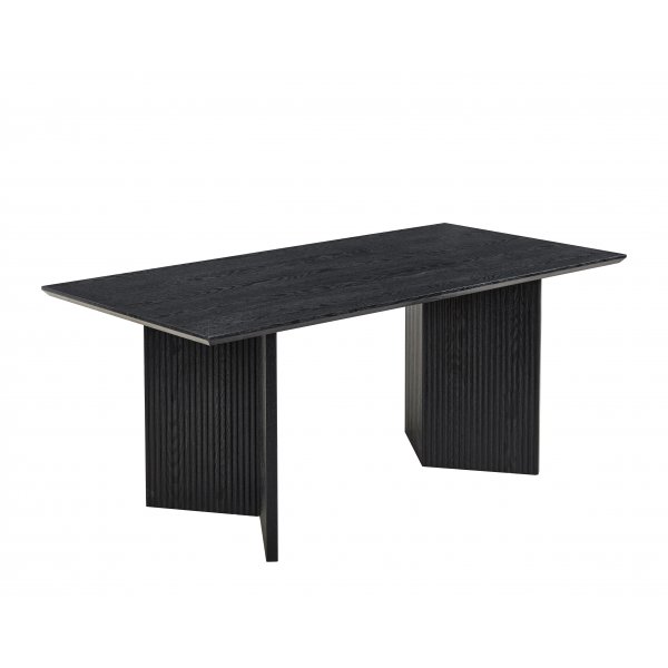 Crossby spisebord 180x90 cm - Sortbeiset eik