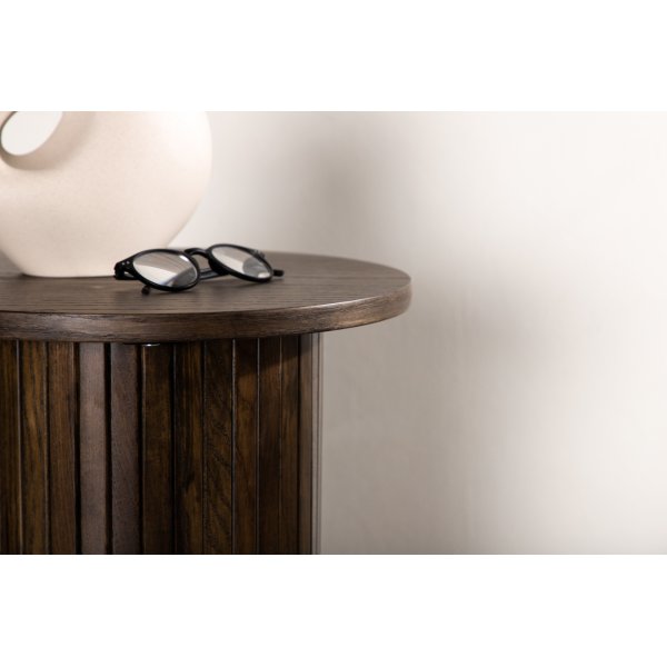 Bianca sidebord 40 cm - Semsket skinn