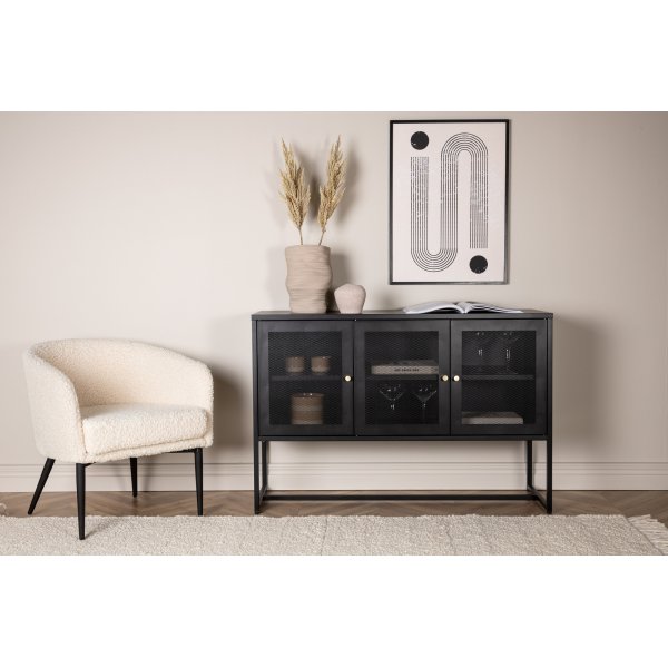 Trerike skjenk - Sort + Tekstilrens for møbler Trerike skjenk - Sort + Tekstilrens for møbler