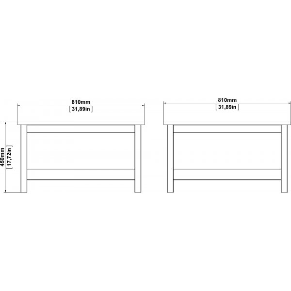 Madrid salongbord 81 x 81 cm - Sort Madrid salongbord 81 x 81 cm - Sort