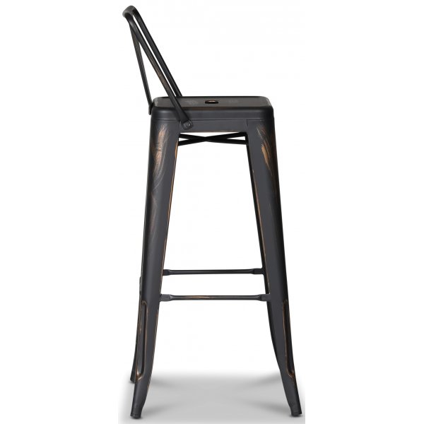 France Barstol i metall - Svart / Gull France Barstol i metall - Svart / Gull