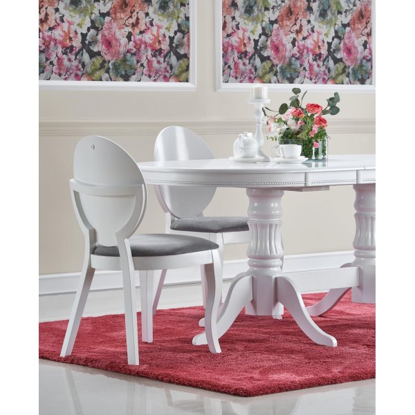 Leonardo uttrekkbart hvitt spisebord 90x150-190 cm Leonardo uttrekkbart hvitt spisebord 90x150-190 cm