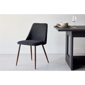 Spisestol Night i svart lin - mokka st�lben