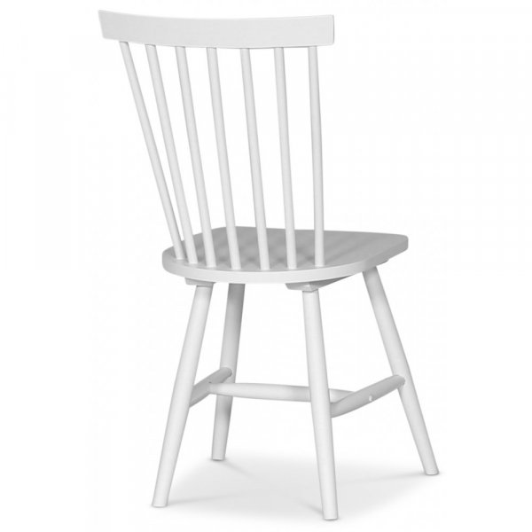 Spisesett: Dalar�s rundt spisebord hvit/oljet eik inkl. 4 Karl kurvstoler