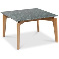 Accent stuebord 75 - Grønn marmor / eik