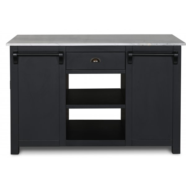 Heritage Kjøkkenøy med marmor - Sort ramme / Lys marmor Heritage Kjøkkenøy med marmor - Sort ramme / Lys marmor