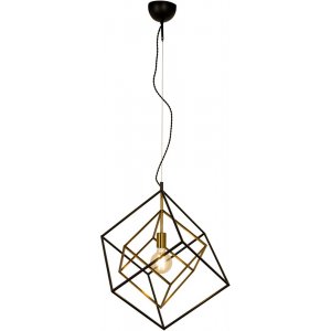 Taklampe Cubes - Svart / matt messing