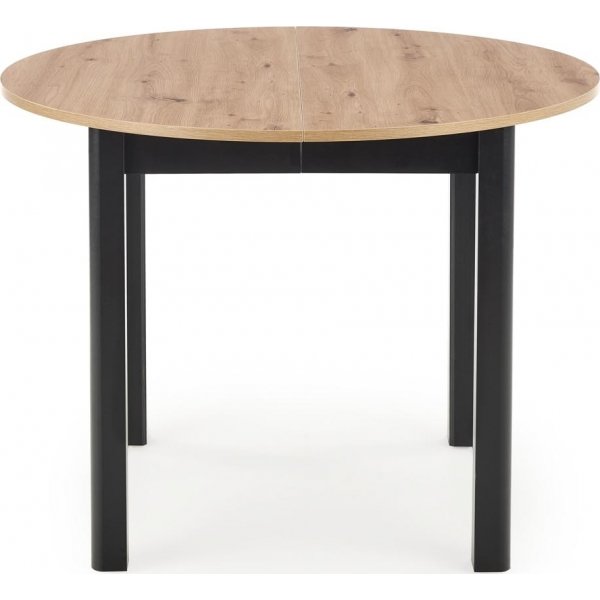 Spisebord 102-142 cm - Håndlaget eik/svart Spisebord 102-142 cm - Håndlaget eik/svart