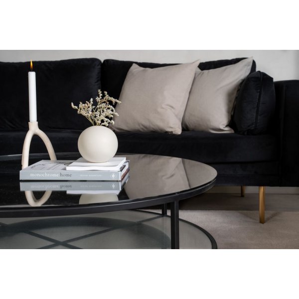 Kvsta salongbord - Svart/glass