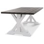 Provence spisebord 230 cm - Hvit / Brun
