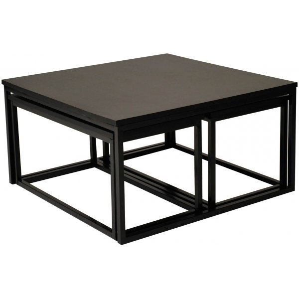 Raven salongbord 3-i-1 80x80 - Sort Raven salongbord 3-i-1 80x80 - Sort