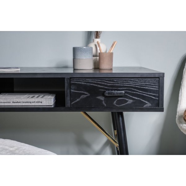 Ansmark skrivebord - Svart/messing Ansmark skrivebord - Svart/messing