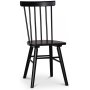 Sintorp spisegruppe, rundt spisebord 115 cm inkludert 4 stk. svarte Orust pinnestoler  Brun marmor (Laminat) + Flekkfjerner for mbler
