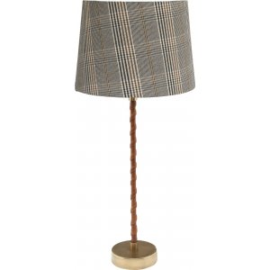 Nora bordlampe - Brun/antikk messing - 59 cm