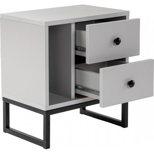 Glimmer nattbord - Grå/svart Glimmer nattbord - Grå/svart