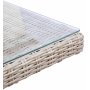Utegruppe: 6 stoler og bord 200 x 100 cm rotting - Hampton/Mercury