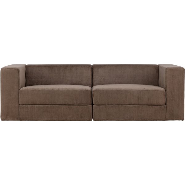 Lumi 3-seters sofa - Brunt lin