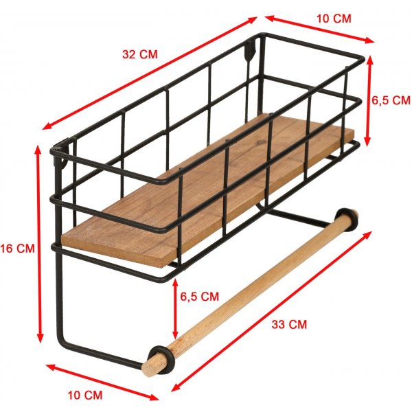 Gwen vegghylle - Eik/sort Gwen vegghylle - Eik/sort