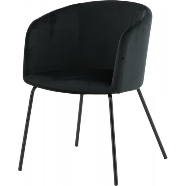Tiber stol - Svart fløyel Tiber stol - Svart fløyel