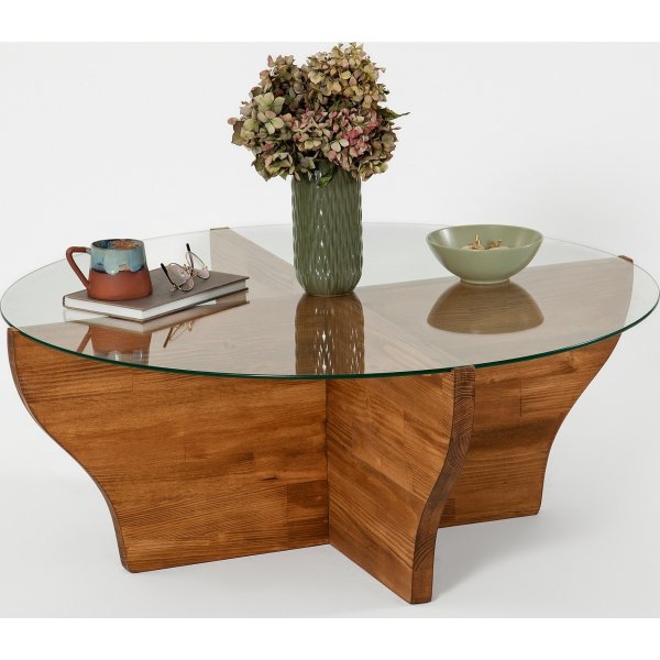 Amphora salongbord 92 cm - Kastanje