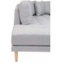 Lido U sofa med pen finish - Lysegr