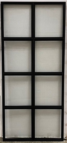 Maja Romdeler / Industrivegg rutete glass 90x200 cm Sort Maja Romdeler / Industrivegg rutete glass 90x200 cm Sort