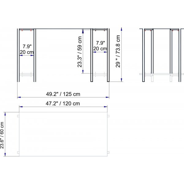 Reader skrivebord - Svart/valnøtt Reader skrivebord - Svart/valnøtt