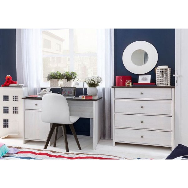 Salvador skrivebord 120 cm - Hvit/svart Salvador skrivebord 120 cm - Hvit/svart