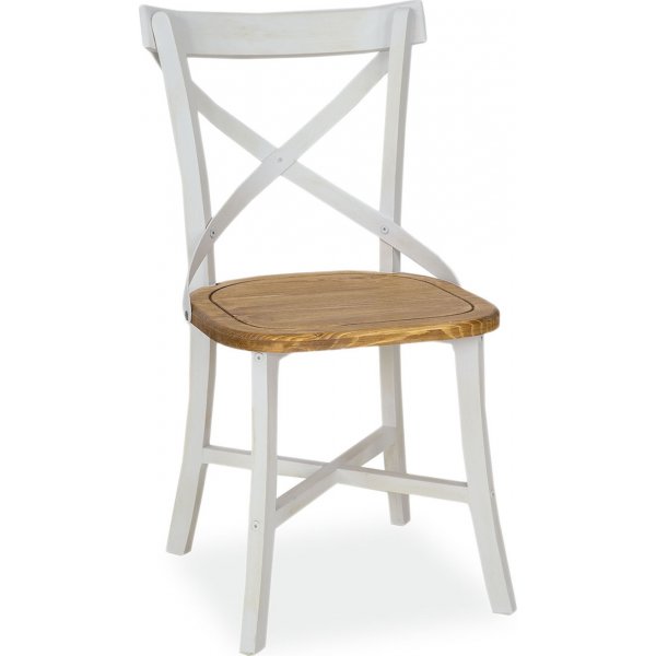 Lars stol - Brun/hvit