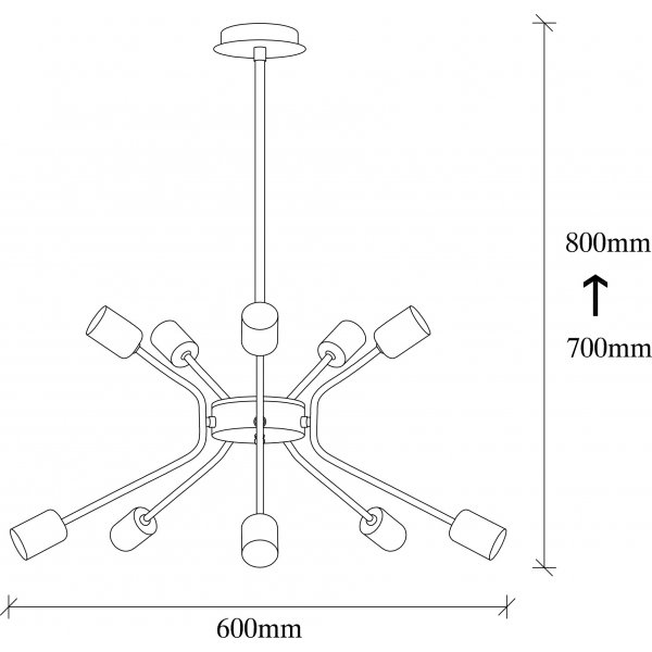 Verum taklampe 3831 - Sort/nikkel Verum taklampe 3831 - Sort/nikkel