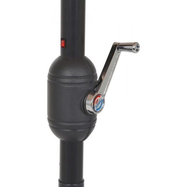 Parasoll Malta med soldrevet LED belysning - Ecru/grå Parasoll Malta med soldrevet LED belysning - Ecru/grå