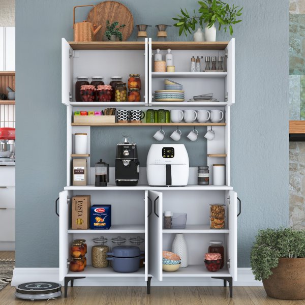 Jeriko kjøkkenskap 176 - Hvit/valnøtt Jeriko kjøkkenskap 176 - Hvit/valnøtt