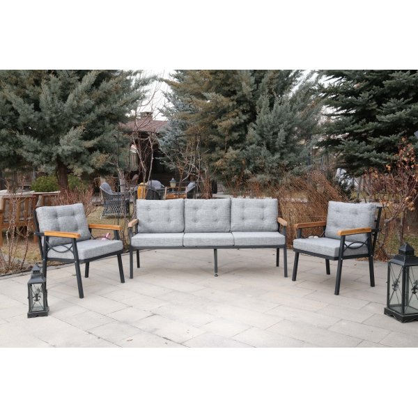 Damla hagemøbler - Svart/grå Damla hagemøbler - Svart/grå